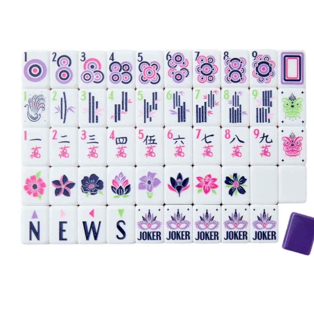 Oh My Mahjong Lilac Soirée tile set new in box